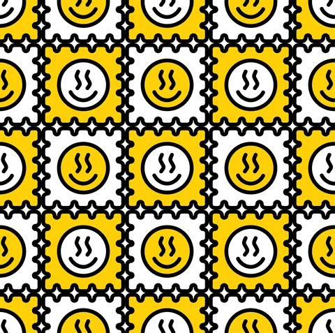 Trippy eye seamless pattern. Vector hand drawn doodle style cartoon background Stock Illustration