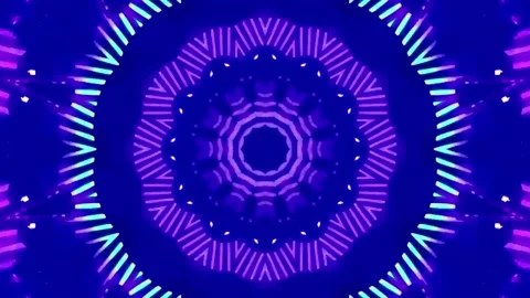 Trippy pattern animation and love visual 3D mandala spiritual tunnel. Stock Footage 224011457