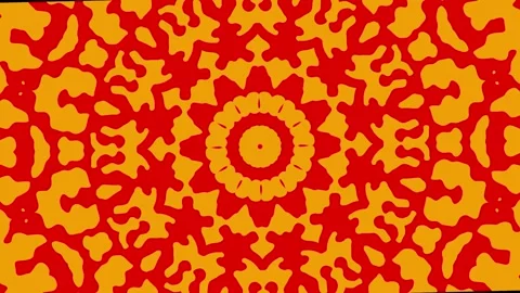 Trippy pattern animation and love visual 3D mandala spiritual tunnel. Stock Footage 224011496