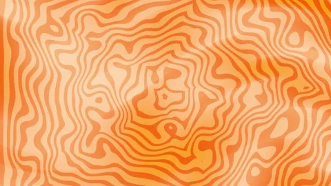 Trippy pattern orange, abstract wiggle concentric rings create optical illusion Stock-Footage 297529271