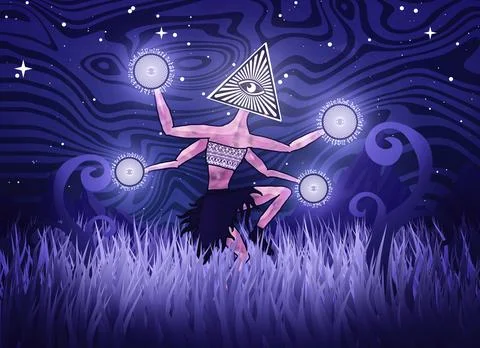 Trippy Psychedelic Artwork Stock Illustration