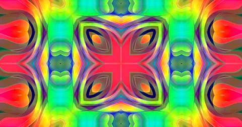 Trippy Psychedelic Liquid Wave Fluorescent Neon Background Stock Illustration