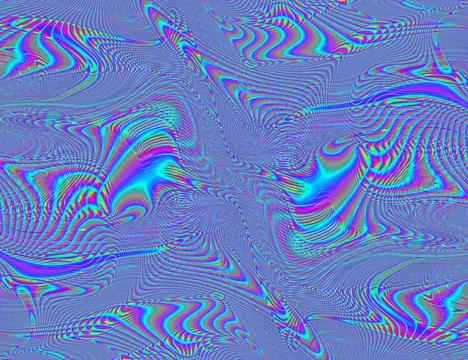 Trippy Psychedelic Rainbow Background Glitch LSD Colorful Wallpaper. 60s Stock Illustration