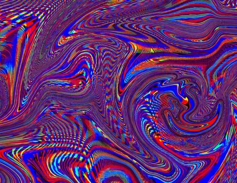 Trippy Psychedelic Rainbow Background Glitch LSD Colorful Wallpaper. 60s Illustrazione stock