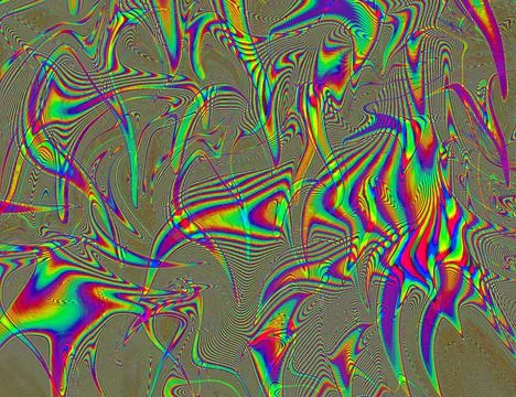Trippy Psychedelic Rainbow Background Glitch LSD Colorful Wallpaper. 60s Illustrazione stock