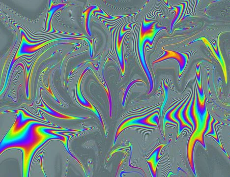 Trippy Psychedelic Rainbow Background Glitch LSD Colorful Wallpaper. 60s Stock Illustration