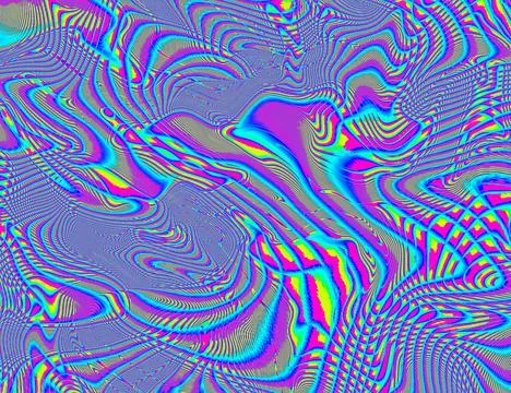 Trippy Psychedelic Rainbow Background Glitch LSD Colorful Wallpaper. 60s Illustrazione stock