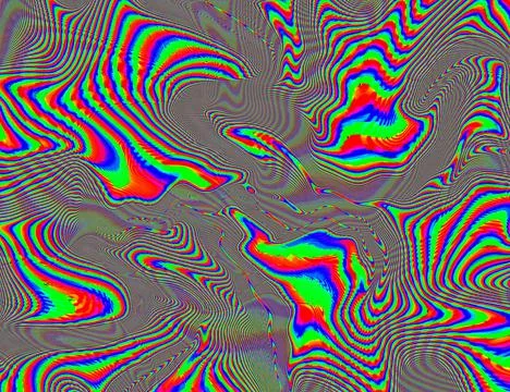 Trippy Psychedelic Rainbow Background Glitch LSD Colorful Wallpaper. 60s Stock Illustration