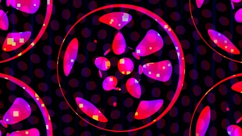 Trippy Psychedelic Shapes for Projecting at Raves and Music Shows Stock Footage 112963716