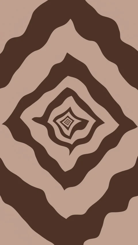 Trippy Square Background Vertical Pattern Brown Wavy Wiggle Optical Illusion Stock Footage 313032278