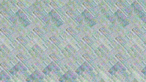 Trippy VHS static grain overlay with vivid color noise strobe and analog glitch Video stock 334823404