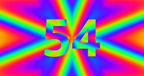 Trippy1 Minute 60 Second Countdown Timer Rainbow Psychedelic  Stock Footage 154523856