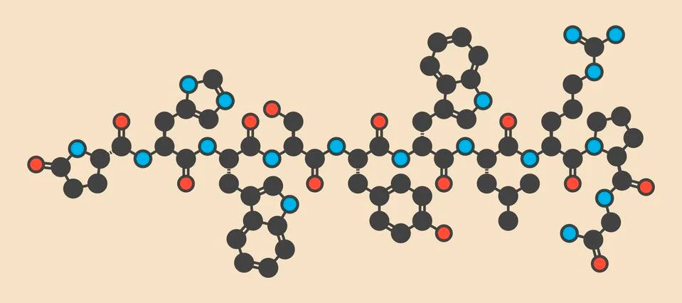 Triptorelin drug molecule Stock Illustration