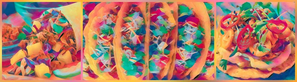 Triptych to Mexico Stock Illustration