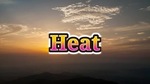 Triptych sunset landscape displaying atmospheric heat intensity variations over Video stock 343504781