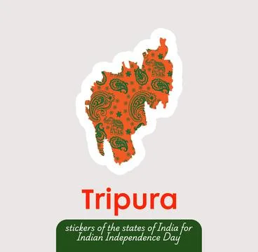 Tripura vector sticker Stock Illustration