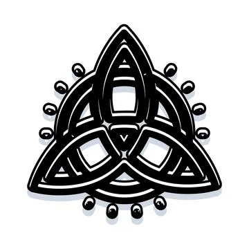 Triquetra celtic knot trinity symbol with intricate knotwork 스톡 일러스트