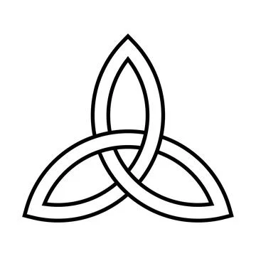 Triquetra, a Celtic triangular knot, symbol and emblem of the Trinity Stock Illustration