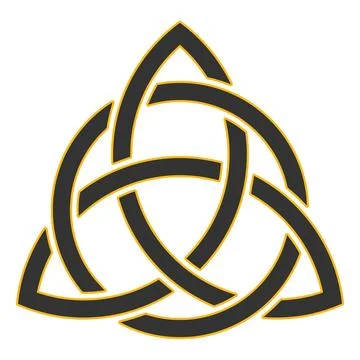 Triquetra circle interlaced Stock Illustration