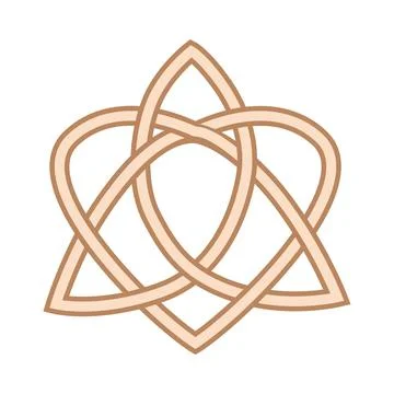 Triquetra Heart Celtic Endless Knot, a Slavic symbol embellished with Scandin Stock Illustration