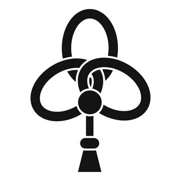 Triquetra knot with tassel representing celtic symbolism Stock Illustration