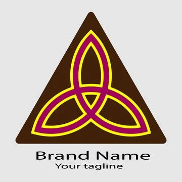 Triquetra Triangle logo Stock Illustration