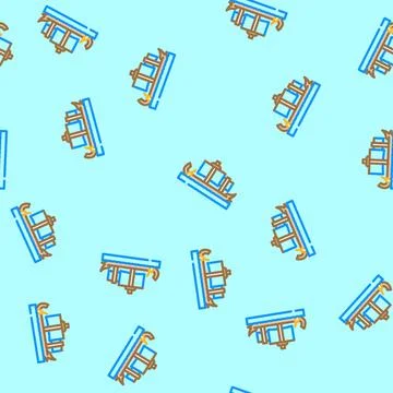Trireme ancient ship vector seamless pattern Stock Illustration