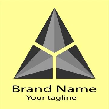 Trisection Apex Prism logo design Illustrazione stock