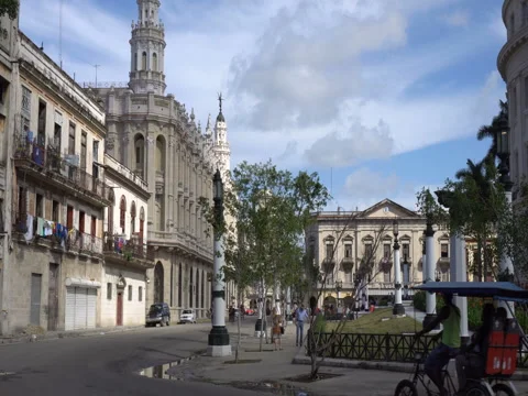 Trishaws turns on the road Stock Footage 70952299