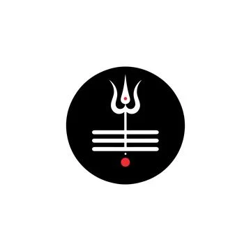 Trishul Silhouette Vector Design Ilustración de archivo