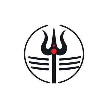 Trishul Silhouette Vector Design Ilustración de archivo