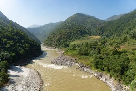 Trishuli River in Nepal Stock Photos