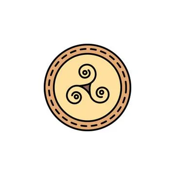 Triskele icon. Element of color ancient greece icon for mobile concept and web Illustrazione stock