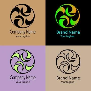 Triskelion Orbit logo design Stock Illustration