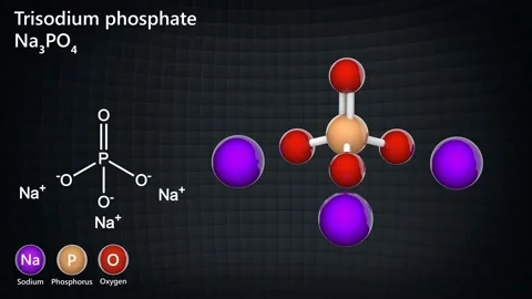 Trisodium phosphate (Na3PO4). Seamless loop. Stock Footage 153802965
