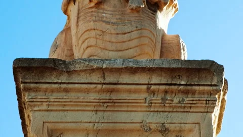 Triton Statue, Odeon of Agrippa, Athens, Greece Video stock 337004285