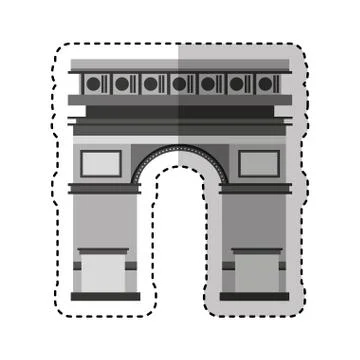 Triumph arch monument icon Stock Illustration