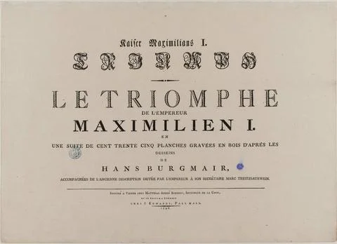 The triumph of the Emperor Maximilian I in a sequence of one hundred and t... Stock Photos