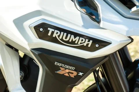 Triumph Explorer motorcycle Stock Photos