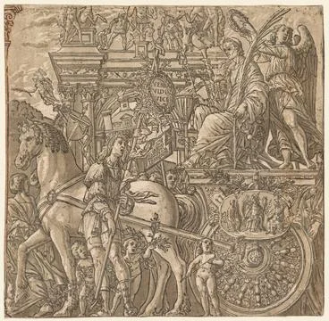 The Triumph of Julius Caesar: Caesar Triumphant, 1593-99. Andrea Andreani (.. Ilustração Stock