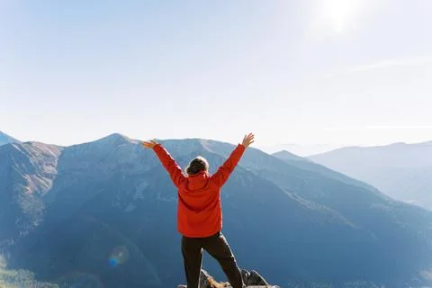 Triumph at the Summit Stock Photos