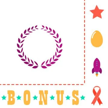 Triumph wreath computer symbol Stock-Illustration