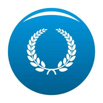Triumph wreath icon vector blue Stock Illustration
