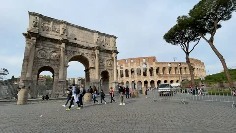 Triumphal Arch, Colosseo Vídeo Stock 186943657