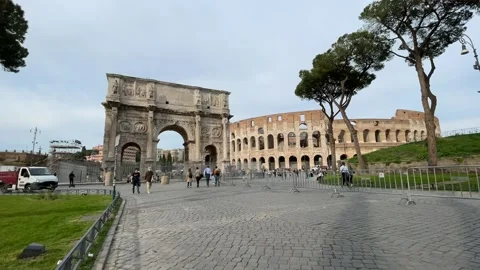 Triumphal Arch, Colosseo Vídeo Stock 186943658