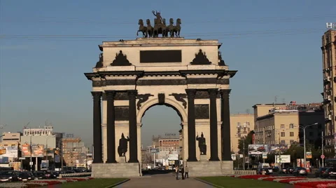Triumphal arch 스톡 동영상 1076555