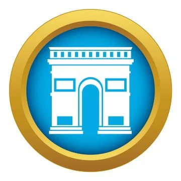 Triumphal arch icon blue vector isolated イラスト素材