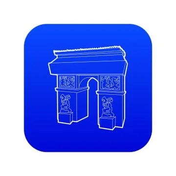 Triumphal arch icon blue vector Stock-Illustration