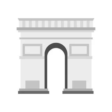 Triumphal Arch icon, flat style Stock-Illustration