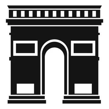 Triumphal arch icon, simple style Illustrazione stock